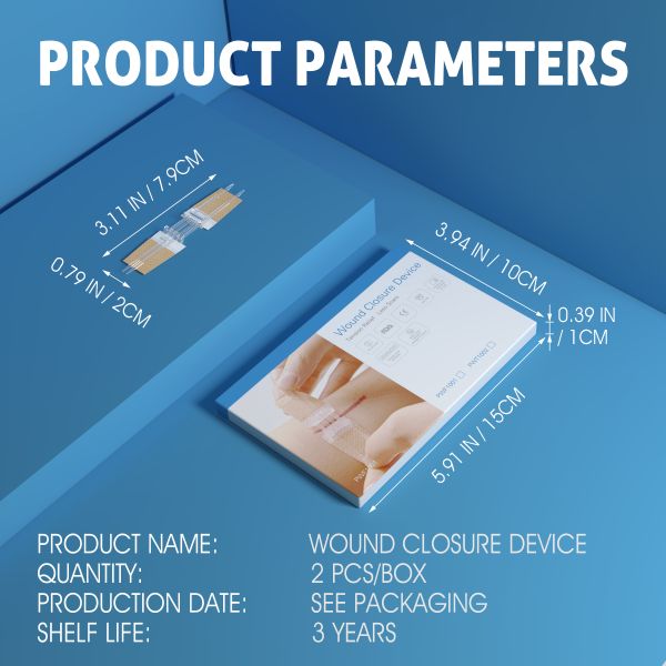 Dispositif de fermeture de plaie de bandages en tissu flexible 2 / 4 / 6PCS