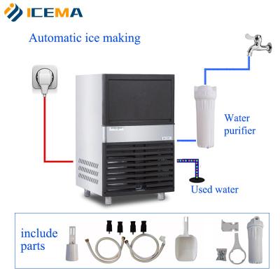 Refrigerante R404a Máquina de cubos de gelo industriais com 41 kg de produção de cubos de gelo