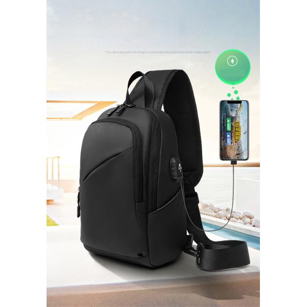 7.9 Inch IPAD USB Charging Shoulder Travel Sling Bag 18*10*30cm