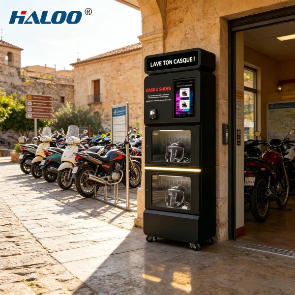 Haloo Self Service Helmet Cleaning Vending Machine | 360 ° Deep Cleaning and Disinfection