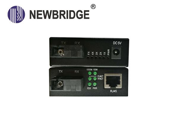 Gigabit 4rj45 4 Port 10 100 1000M Media Converter 4*10/100/1000 Base -TX Switch Over Fiber Cable