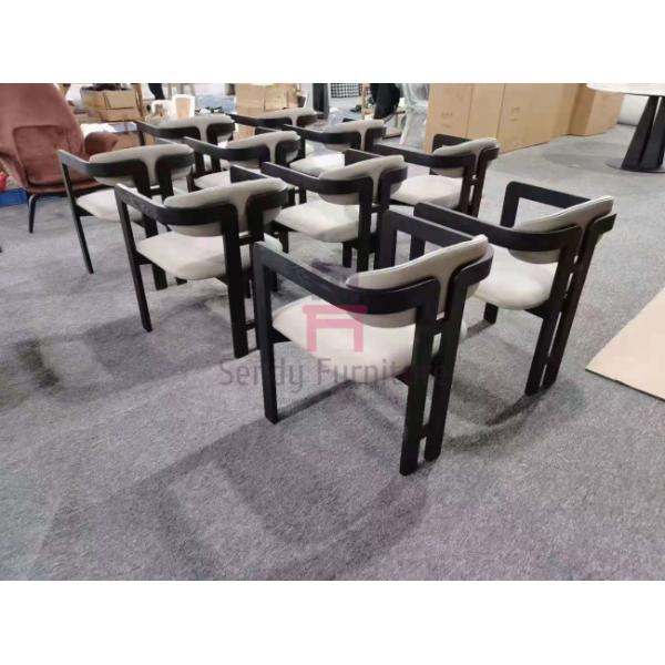 Integrated Cushion Ash Wood Chair W57cm Electroplating Feet For Hotel