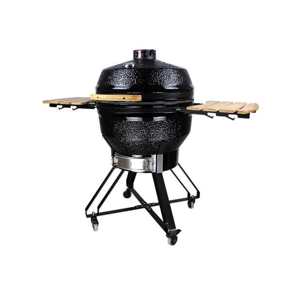 KIMSTONE Kamado BBQ 26 Inches Grande Black Monster XXL Egg Charcoal Barbecue Grill Smoker