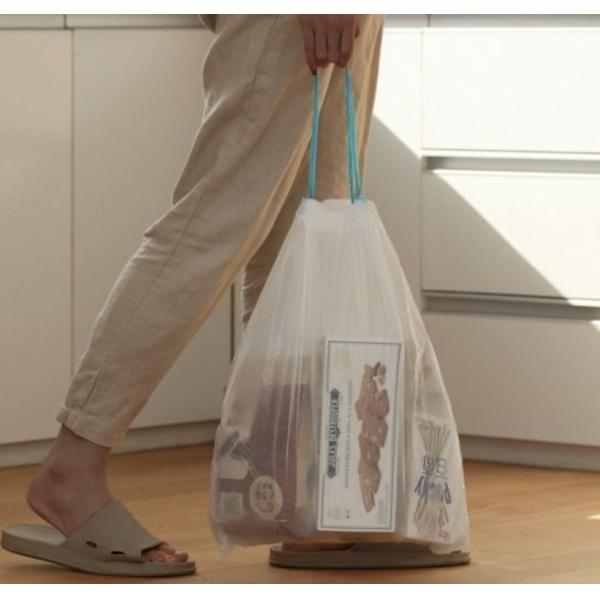 Degradable красочный пластиковый отброс Drawstring кладет W42 в мешки x L44cm