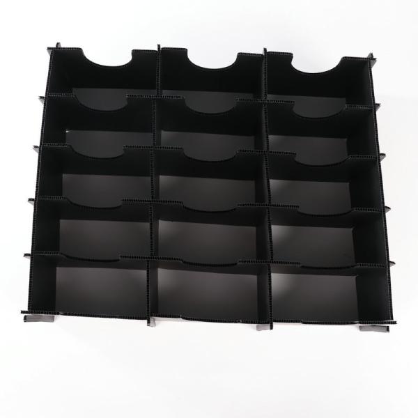Rectangular PP Corrugated Crates Customized Plastic Partition Boxes Anti Static