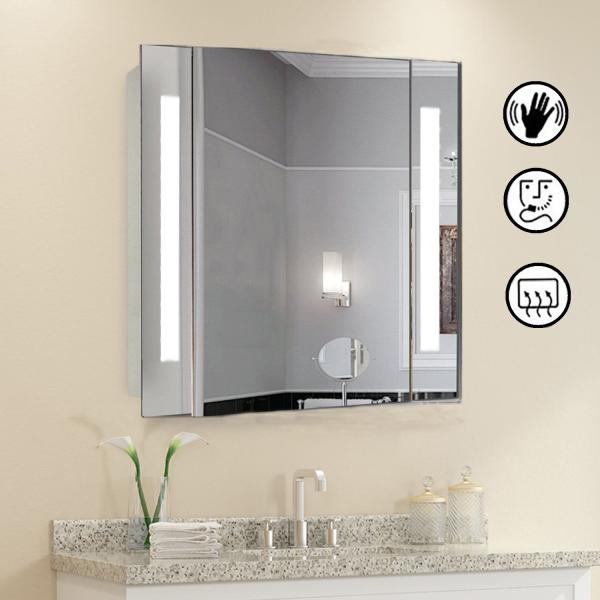 4000K LED Medicine Cabinet Anti Fog Lighted Medicine Cabinet Square