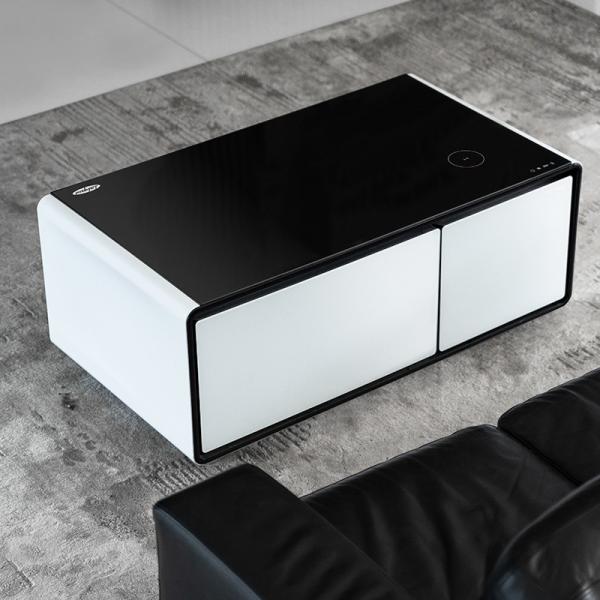 Music Table Wireless Charging Mini Fridge with Cooling Drawer and 60L Capacity