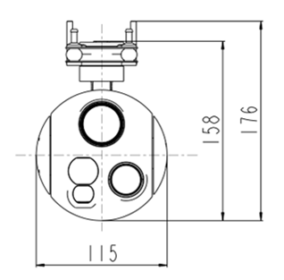 ADTS100A1 Три оси Три света Электрооптический под 640×512 Тепловой инфракрасный