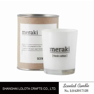 Unique Beautiful Scented Jar Candle With Printing Logo And Metal Round Box