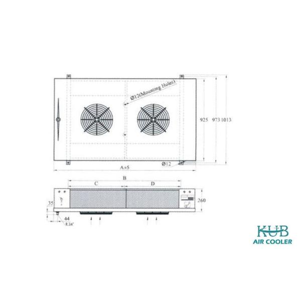цвет установки потолка испарителей крутой комнаты холодильных установок 8ХП охлаженный воздухом белый ловя алюминиевый лист в западню