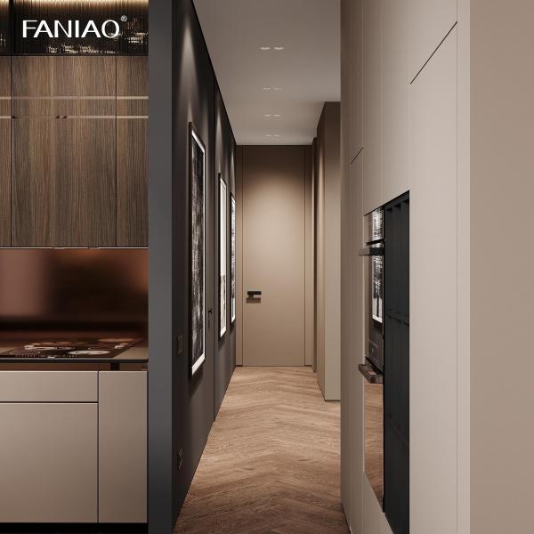 Меламинные кухонные шкафы Маленький кухонный шкаф набор с раковиной Кухонные шкафы острова