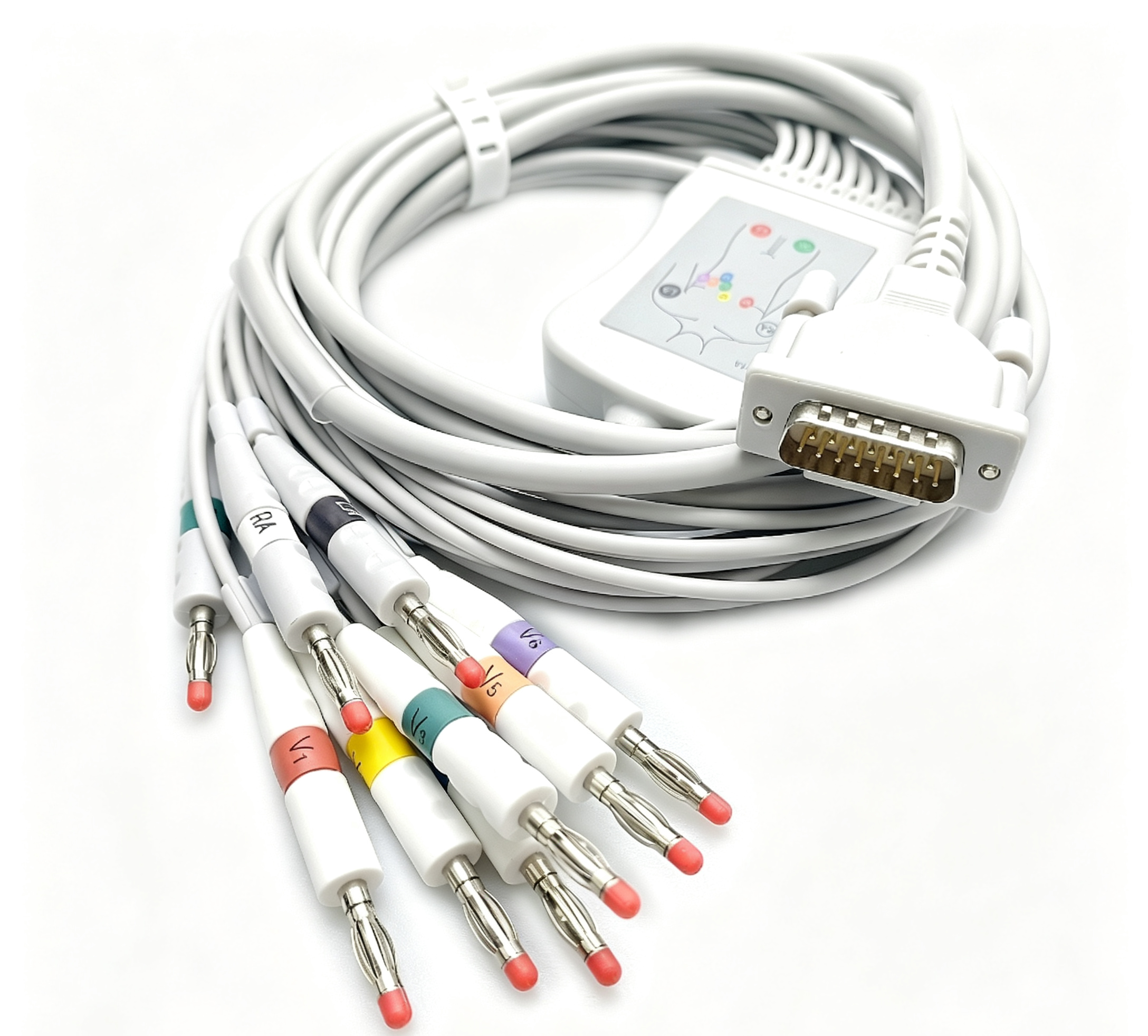 10 Lead ECG Cables And Leadwires 3m EKG Lead Wires For Schiller AT3