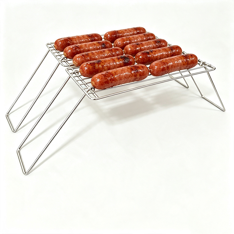 SS304 Stainless Steel Anti Rust Bakeware Mesh Tray Round Square Oven Baking Wire Tray