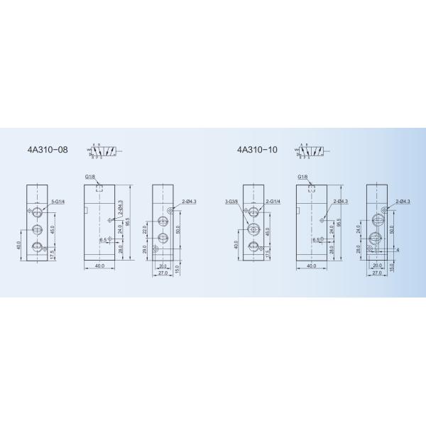 Нормально закрытый пневматический клапан соленоида 4В100 | 400 продетый нитку путь серии 5/2