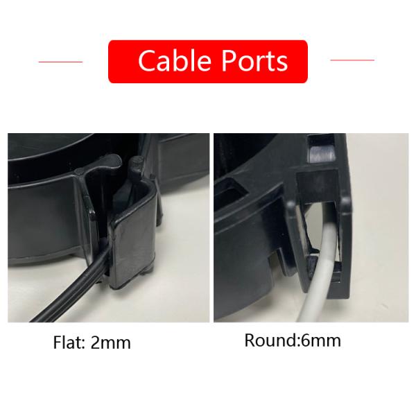 FTTH Drop Cable Wire Clamp Round Plastic Cable Installation Kits 2-6mm PA66 Черный