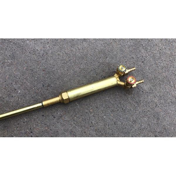 Heavy-Duty Concentrated & Diffused Heating Torch  ，Propane Baking Gun ， Industrial Blowtorch  ，Gas Welding Torch for Metal Preheating, Brazing & Surface Treatment (0.8m-1.2m Copper Nozzle)