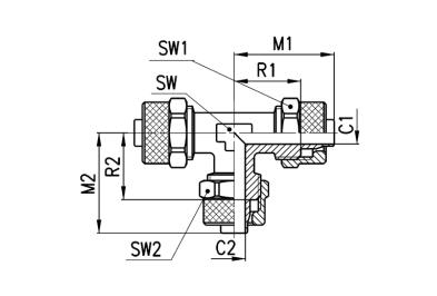 Штуцеры 1540 серий латунные пневматические, 3 штуцера трубки соединения совместных латунных