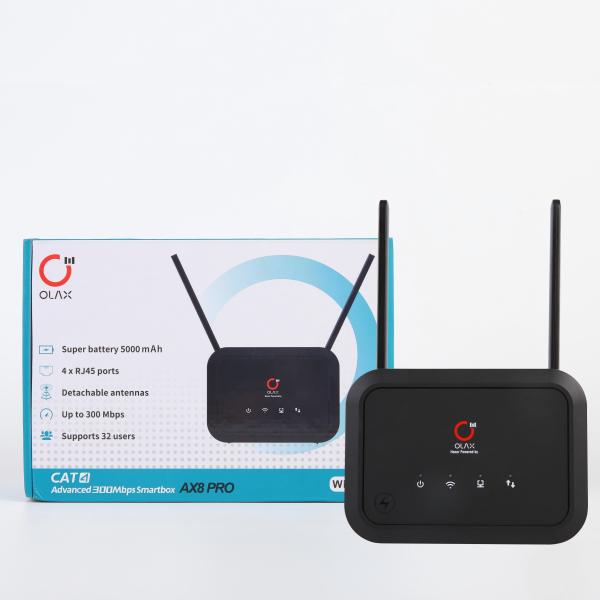 OLAX AX8 Pro CAT4 WIFI 6 5000mah バッテリー ヨーロッパ バンド SMA アンテナ 4g ルータ SIMカード