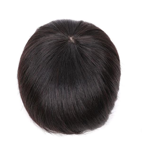Small/Large/Average Size No Problem Get 100% Human Hair Men Toupee with 60 Lace Mesh