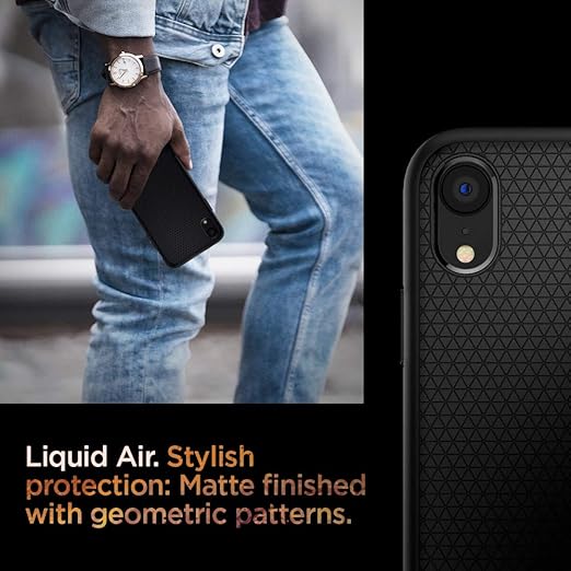 Stylish Slim TPU Phone Case for iPhone XR Liquid Air Compatible Mobile Cover with Raised Edges Simply Charge Stylish Protection