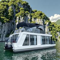 11.5m Length Aluminum Luxury Party House Boat 16 Person Capacity For Gatherings