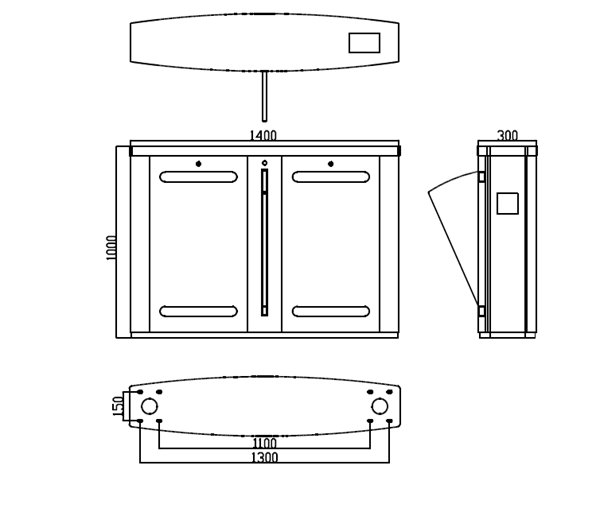 барьер 1.5mm створного щита турникетов нержавеющей стали сигнала уровня 12V расквартировывая
