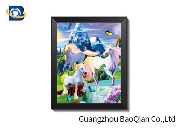 Stock Horse Wall Decor Picture , PP / PET Material 3d Flipped Poster