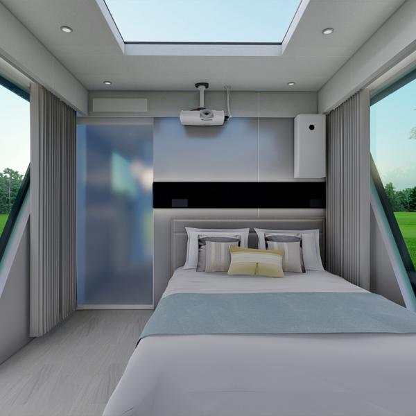 One Bedroom One Bathroom And One Balcony Prefabricated Beach Small Capsule Family Mobile Room Container For Hotels