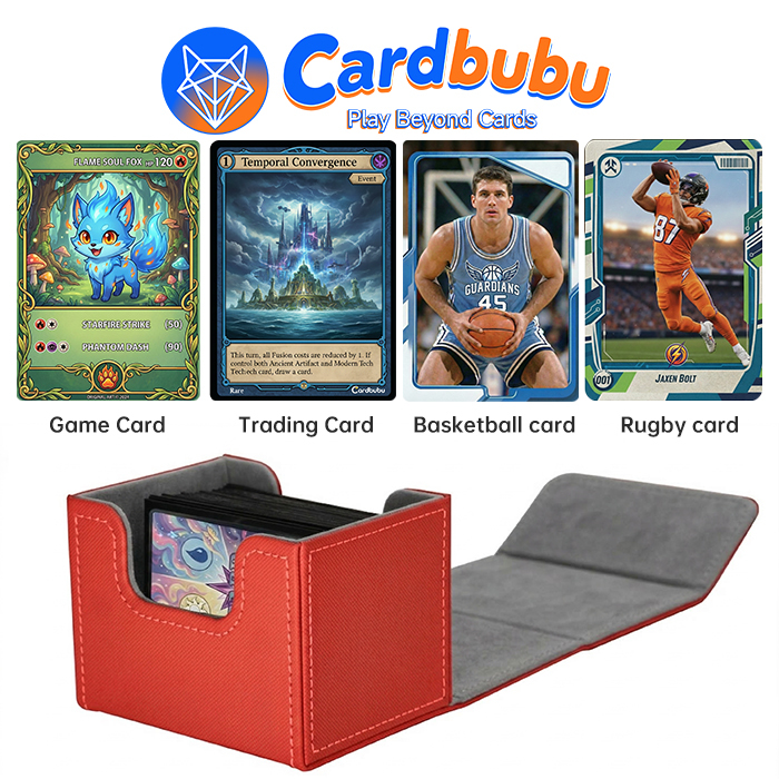 Commander Horizontal Yugioh Leather Deck Box Card Board Box Holder For Trading Card