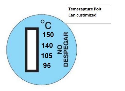 Irreversible Temperature Indicator Strips 40-180℃ for Engine Monitoring