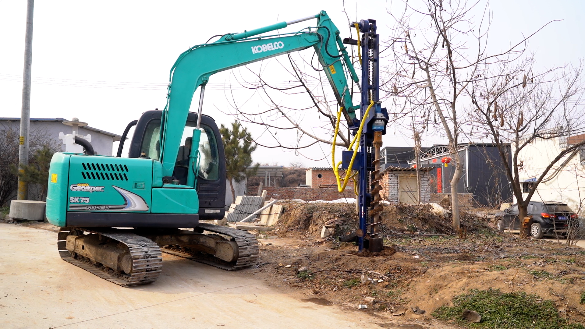 Hydraulic-Powered Excavator-Mounted DTH Drill Rig for Multifunctional Drilling with Max 20m Depth