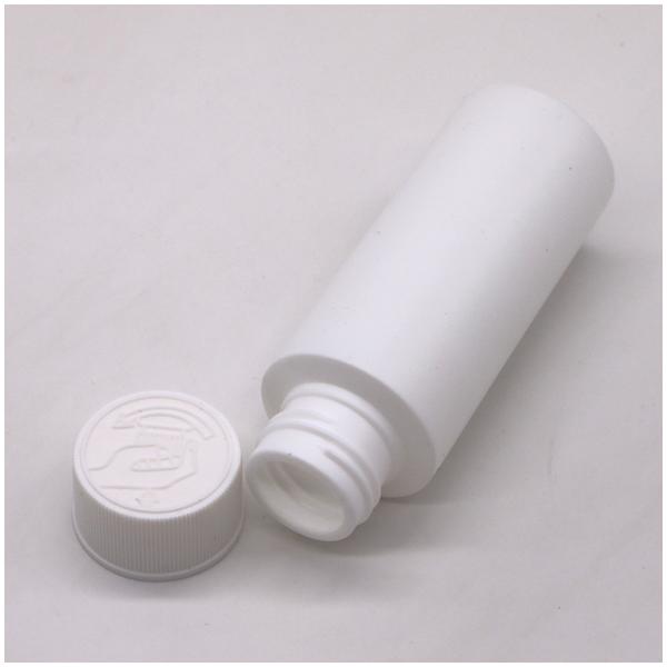 Botão de líquido medicinal biodegradável de plástico tipo HDPE 2OZ/60 ML com tampa à prova de crianças