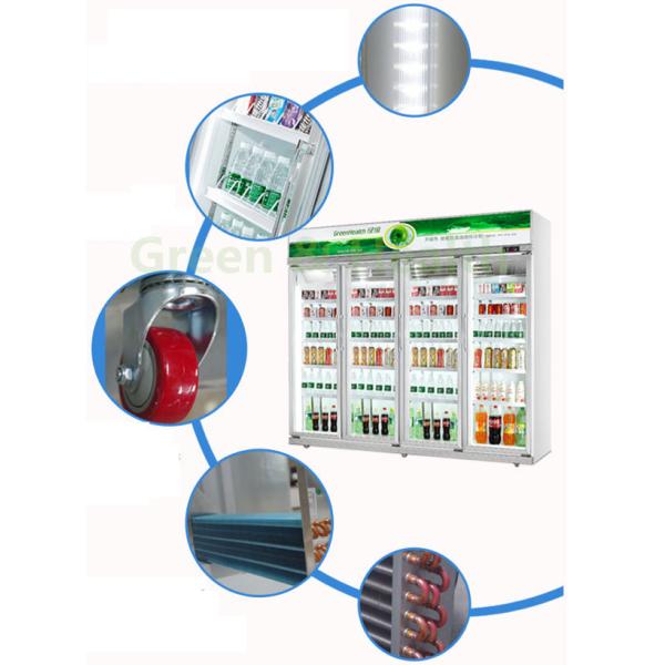 Холодильник напитка стеклянной двери чистосердечный коммерчески для супермаркета