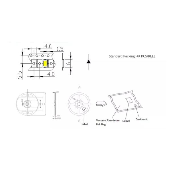 Высокий обломок диода СИД Luminpus SMD очищает 4014 0.2W