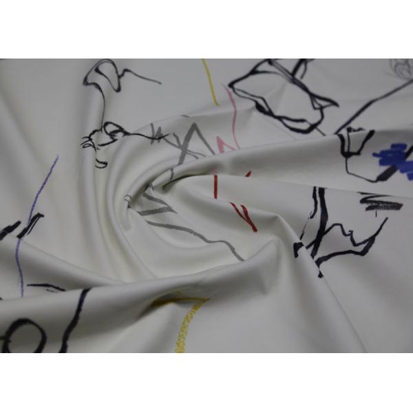 Graffiti Style White Faux Leather Fabric , Waterproof High Grade PU Leather