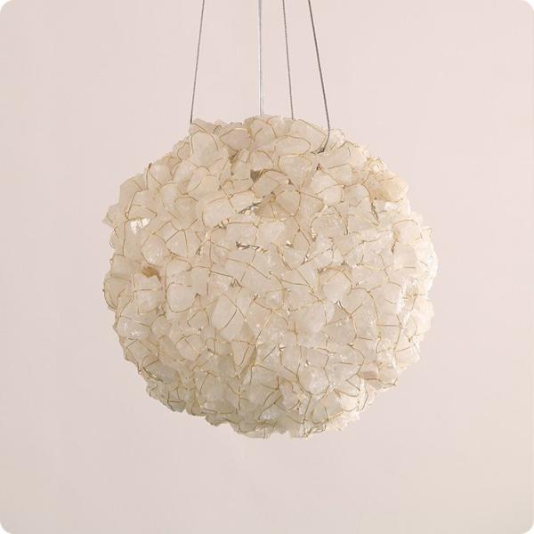 Contemporary Design Kitchen Island Ball Hanging Lamp Small Natural Rock Decoration Chandelier