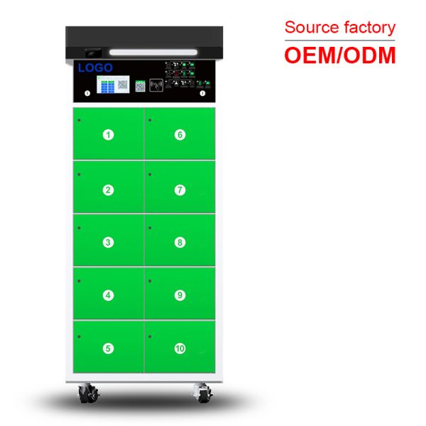 Intelligent Battery Swapping Cabinet for Electric Motorcycle 10 Warehouse Hot Sale Green Color