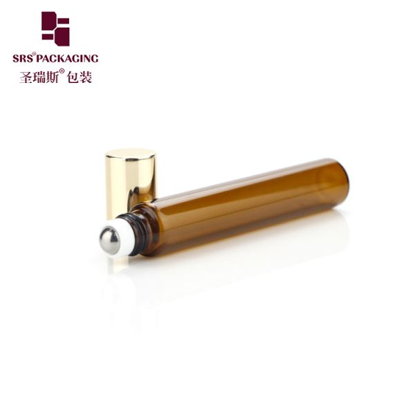 SRS Hot Sale 10ml Tube Thin Wall Glass Roll on Bottle for Perfume Essential Oil
