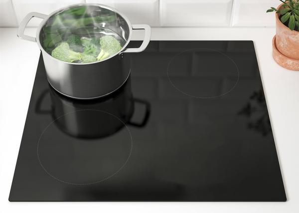 Crystal Glass 450x520mm 4500w 3 Burner Electric Cooktop