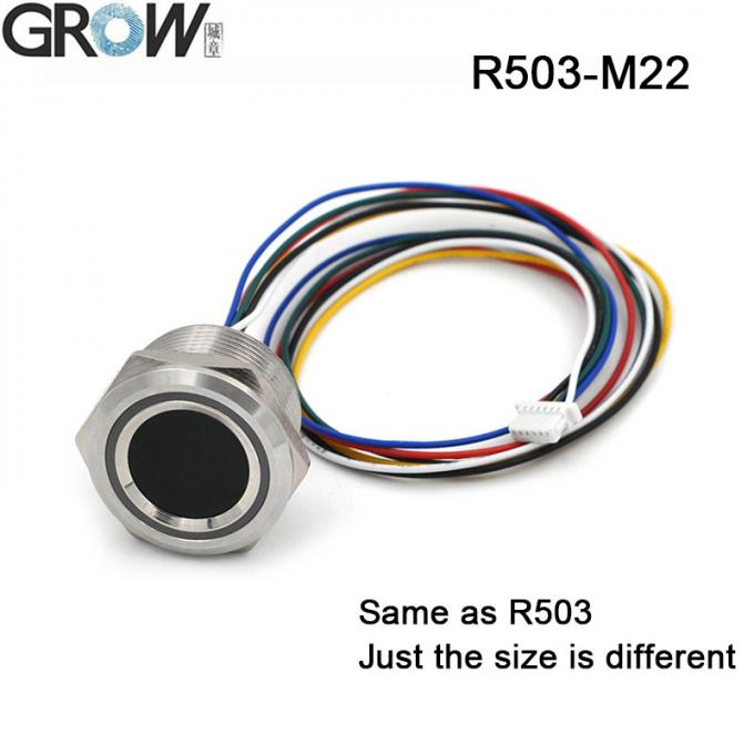 GROW R503-M22 DC3.3V 200 Кapacity Round RGB Ring Indicator LED Control Capacitive Fingerprint Module Sensor Scanner