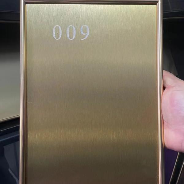 1219x2438 Шампанский цвет Нержавеющая сталь SUS304 201 Шампанское золото