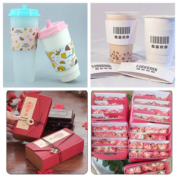 3 слоя 100 гм + 100 гм + 100 гм Белая одноличная гофрированная бумага для кофе рукава 20 x 30 см