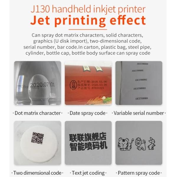 Handheld Expiry Date Printer Lian Lian J 130 12.7 mm for Portable QR Coding Machine