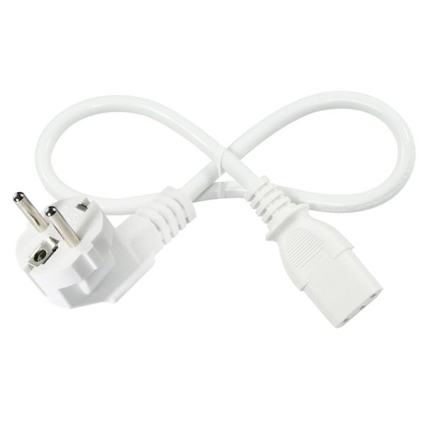 EU 3-Pin Plug to IEC C13 Power Cord - European Power Cable for Computer, Monitor, Printer, Adapter, 250V 10A