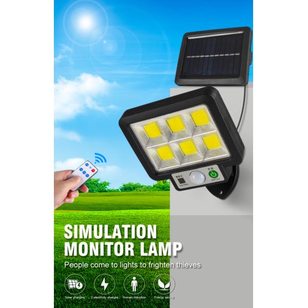 6500K 5m Induction Outdoor LED Lawn Light 72COB Solar Led Wall Light