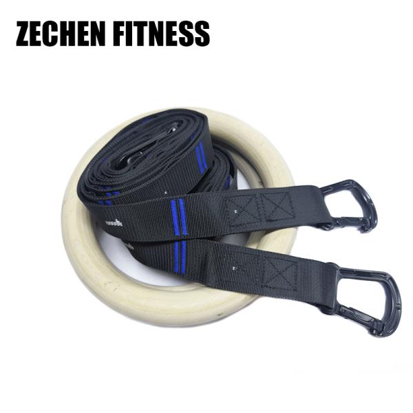 Pull Up Wooden Gymnastic Rings Bodybuilding Strength Training Workout 450kg