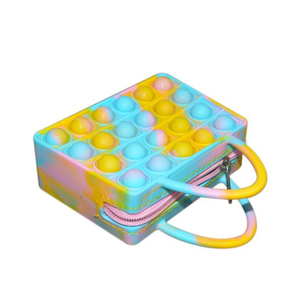 Cute Chain Silicone Purse Pop Bag For Little Girl DIY Fashion Cartoon Mini Kids Fidget