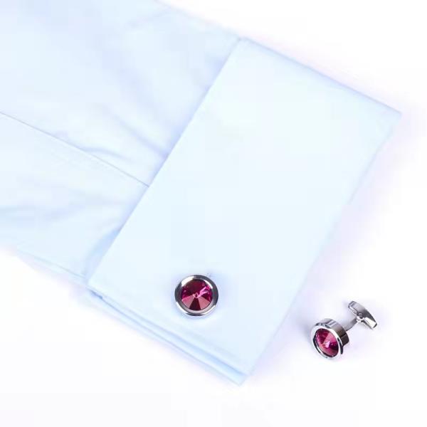 Cat Eye Diamond Men'S Shirt Cufflinks Circular Alloy Material 16mm Size