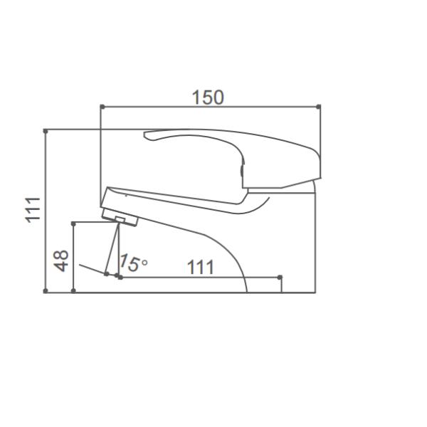 Горячей крана смесителя Washbasin Bathroom керамическая установка/холодной воды черная легкая