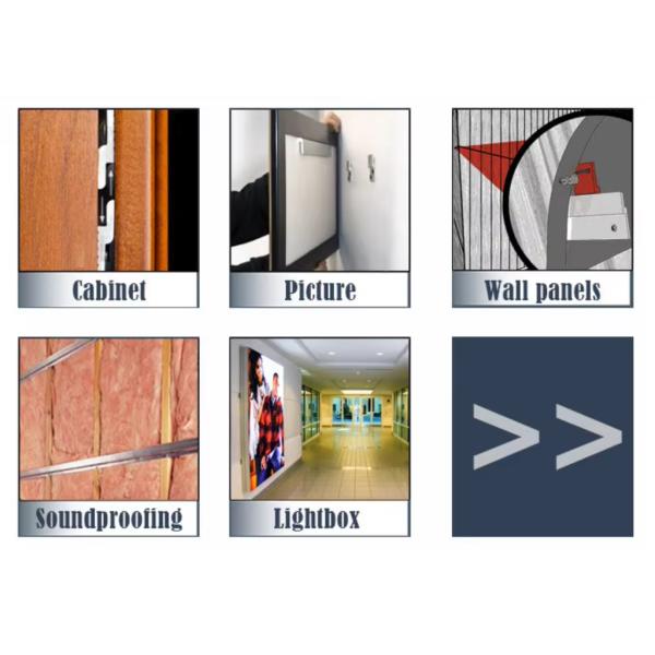 Aluminum Extrusion Z Clip Wall Mount System for Hanging Interior Panels